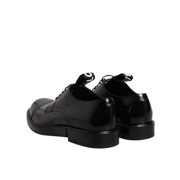 Dolce & Gabbana Black Patent Leather Derby Lace Up Formal Dress Men\'s Shoes main image 6